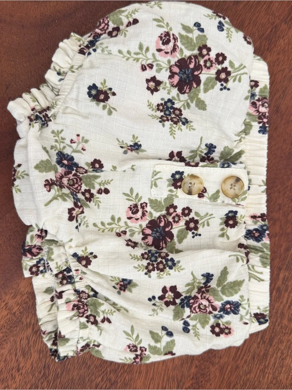 Nicole Miller New York Floral Baby Romper - Plum & Cream